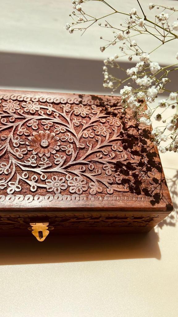 Kashmiri Hand Carvings Storage Case