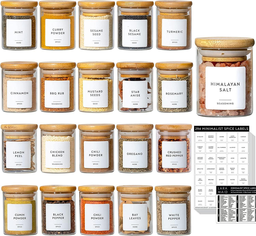 Glass Cylinder Spice Jars