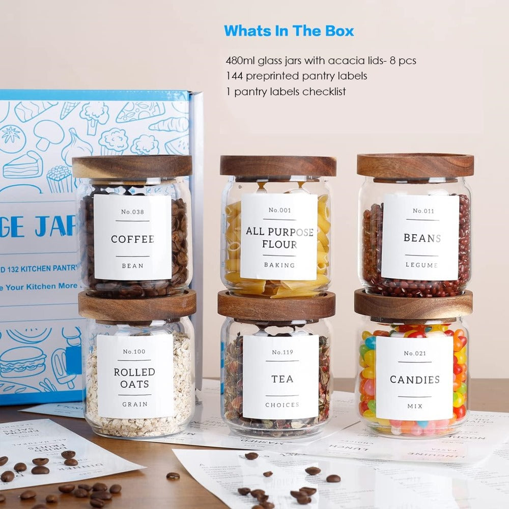 Premium glass containers with glass lid