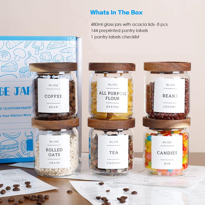 Premium glass containers with glass lid