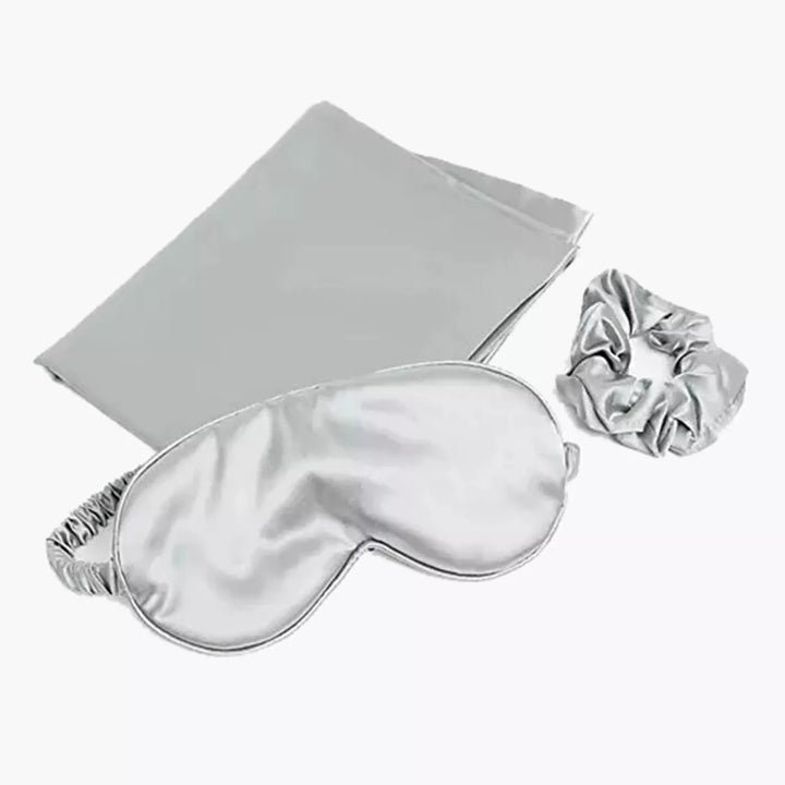 طقم غطاء وسادة فاخر 100% من حرير التوت 22 Momme Envelope مع كلا الجانبين حرير ممتاز من الدرجة 6A، عدد 600 خيط مع قناع عين من حرير التوت وربطة عنق