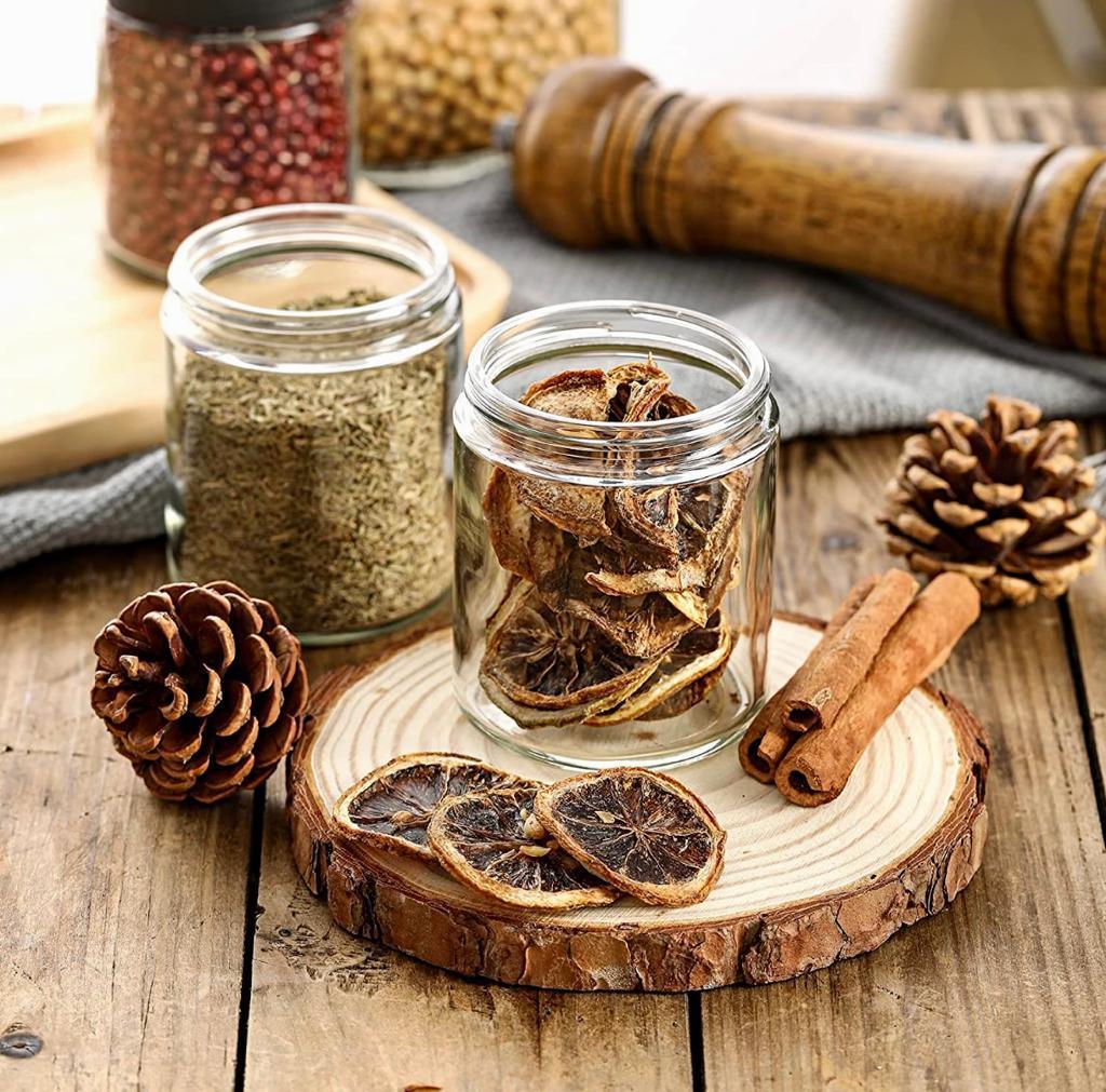 Black Lid Glass Jars with Lids