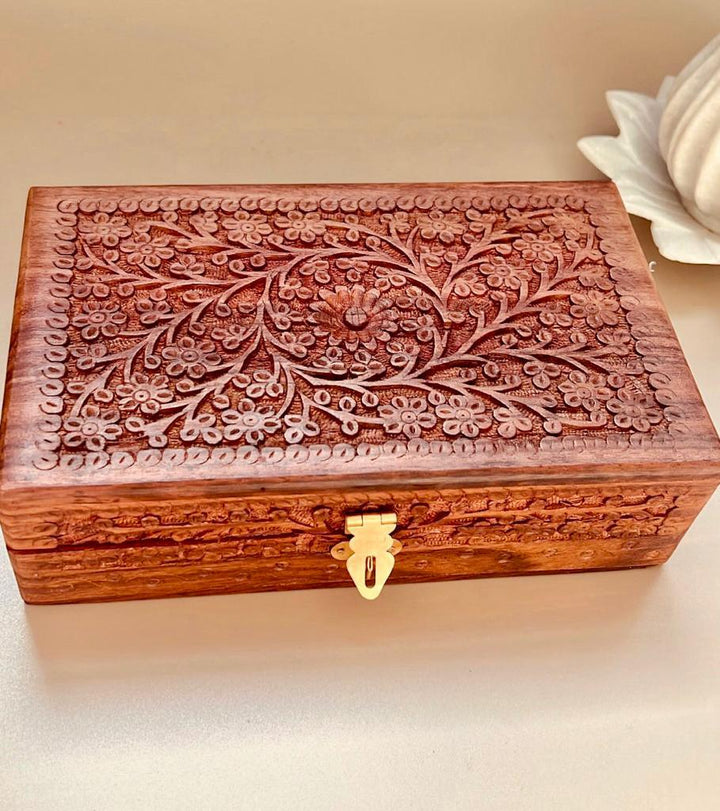 Kashmiri Hand Carvings Storage Case 