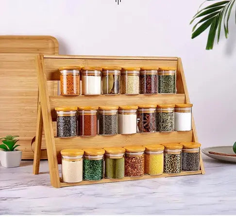 6.5 OZ Glass Jars with Airtight Bamboo Lids & Extra Labels