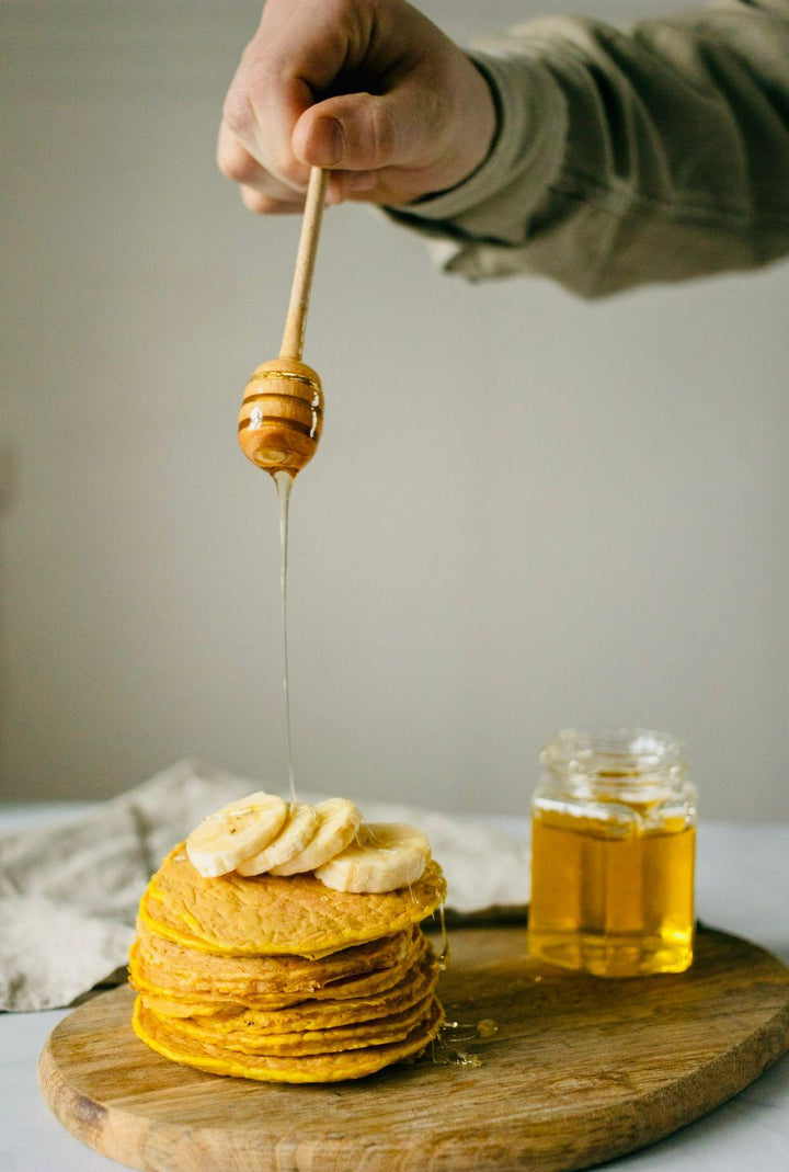 Mini Hexagon Honey Jars with Golden lids