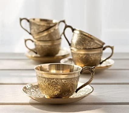 Brass Tea Cup Set