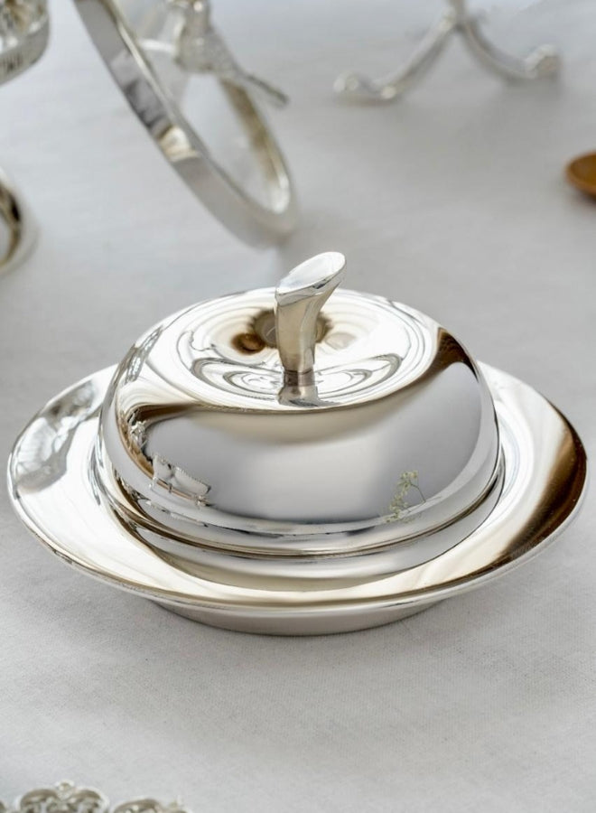 Casa Quesera Handmade Apple-Shaped Silver Bowl