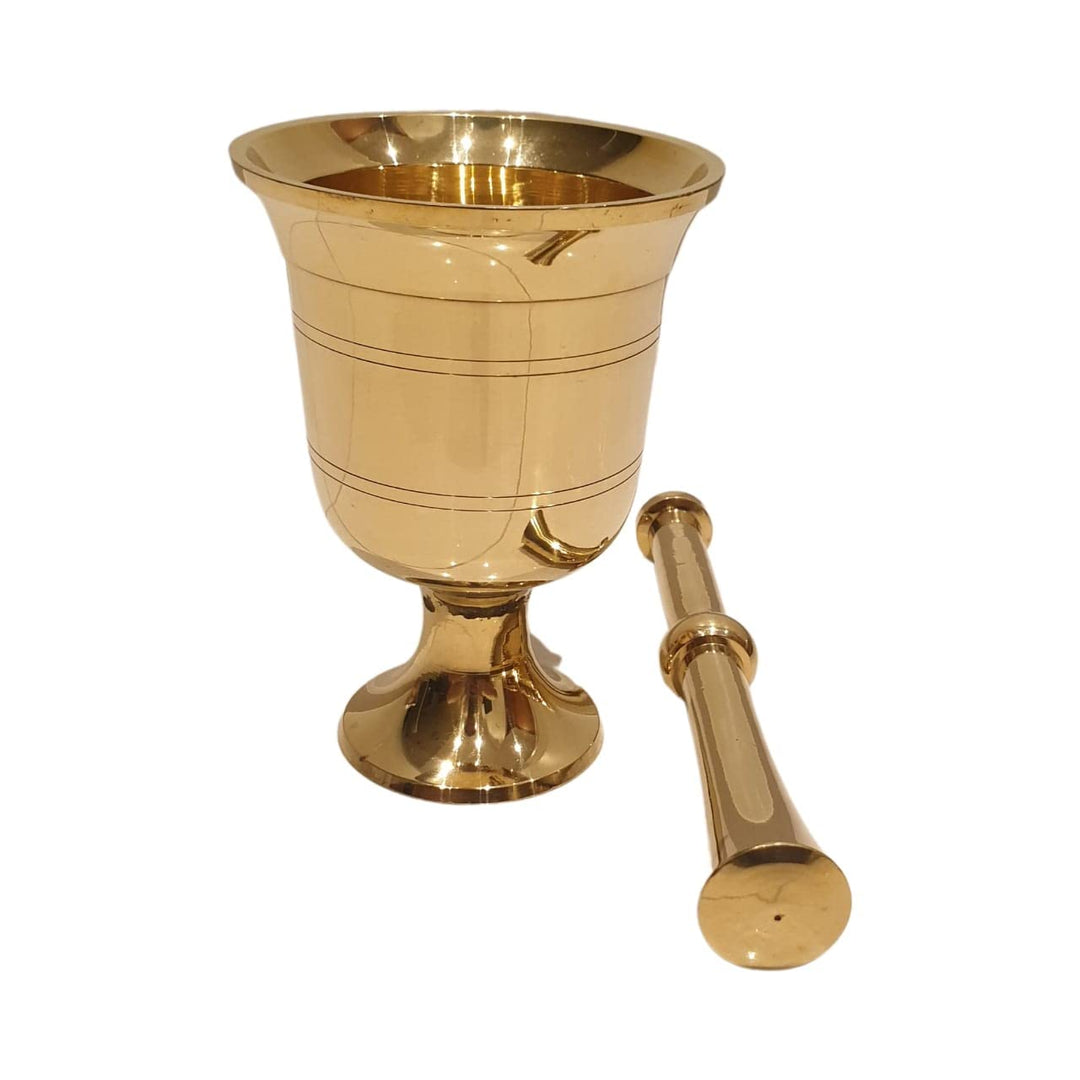 Brass Mortar and Pestle Set