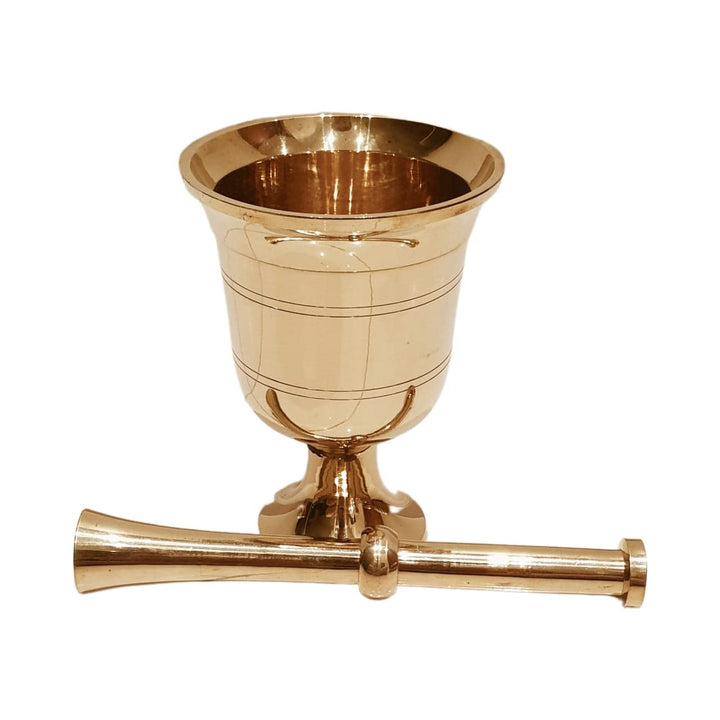 Brass Mortar and Pestle Set