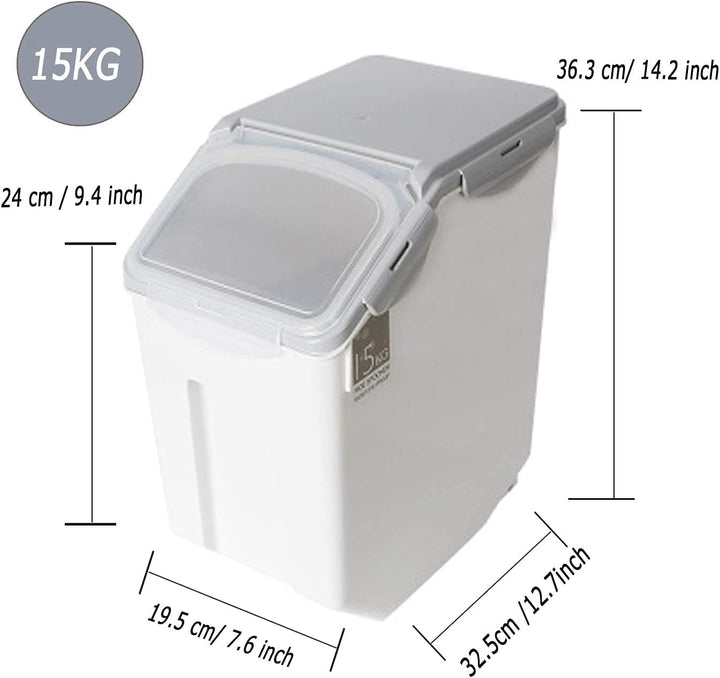 Food Containers Set Leak Proof Locking Lid, (15kg / 18L), Pack of 2