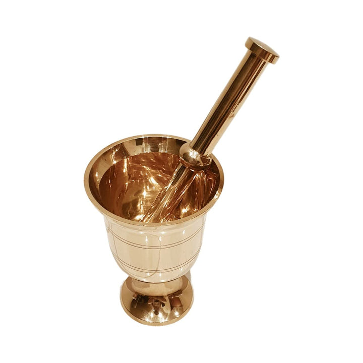 Brass Mortar and Pestle Set