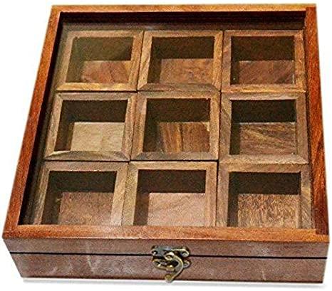 Wooden Spice Box Container