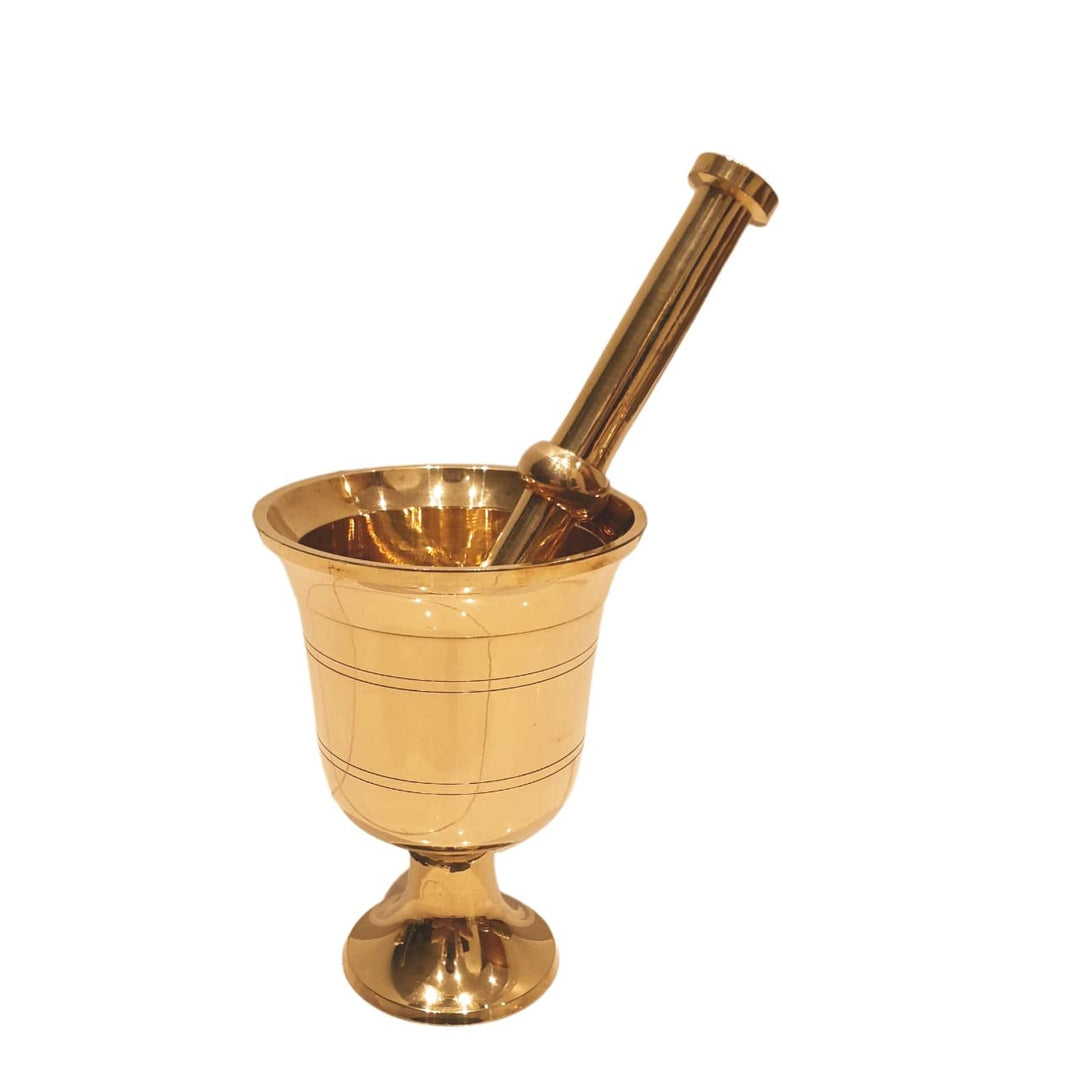 Brass Mortar and Pestle Set