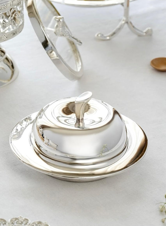 Casa Quesera Handmade Apple-Shaped Silver Bowl