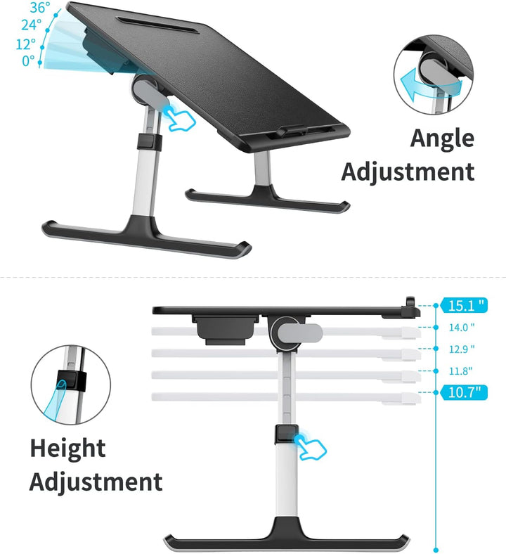 Saiji Foldable Stand with Storage Drawer <br>(X-Large,Black)