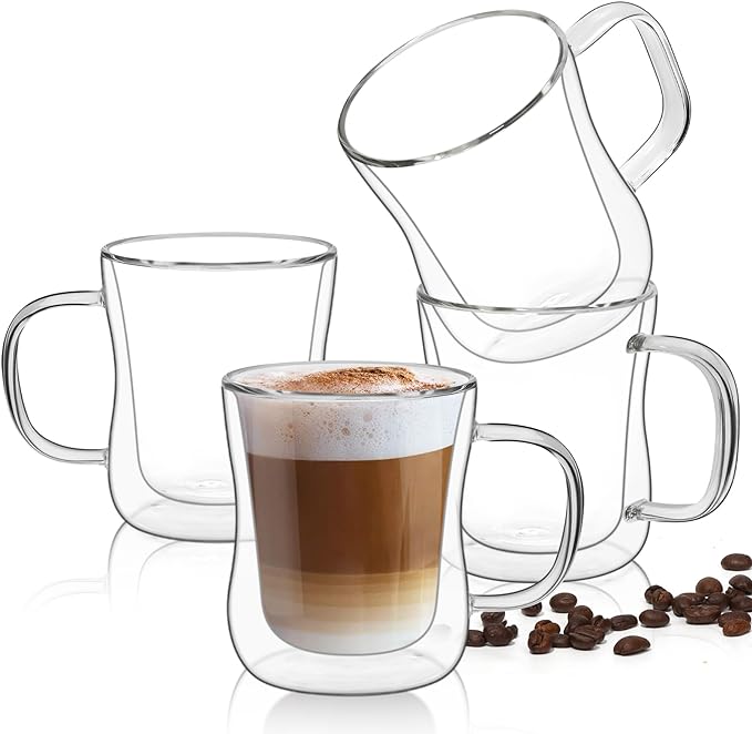 Double Walled Glass Coffee Mugs