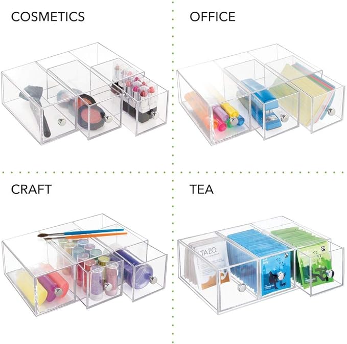 Storage Organizer Container Station With 3 Drawers