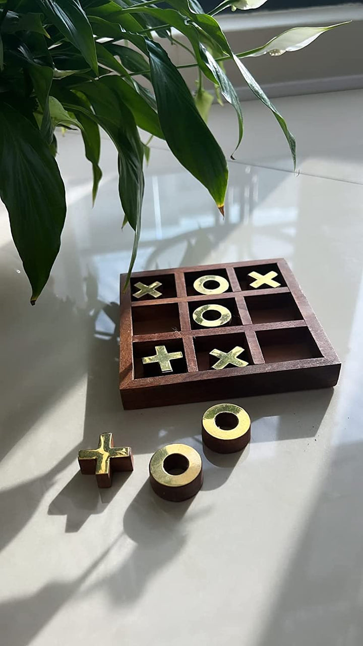 Wooden Tic Tac Toe Game