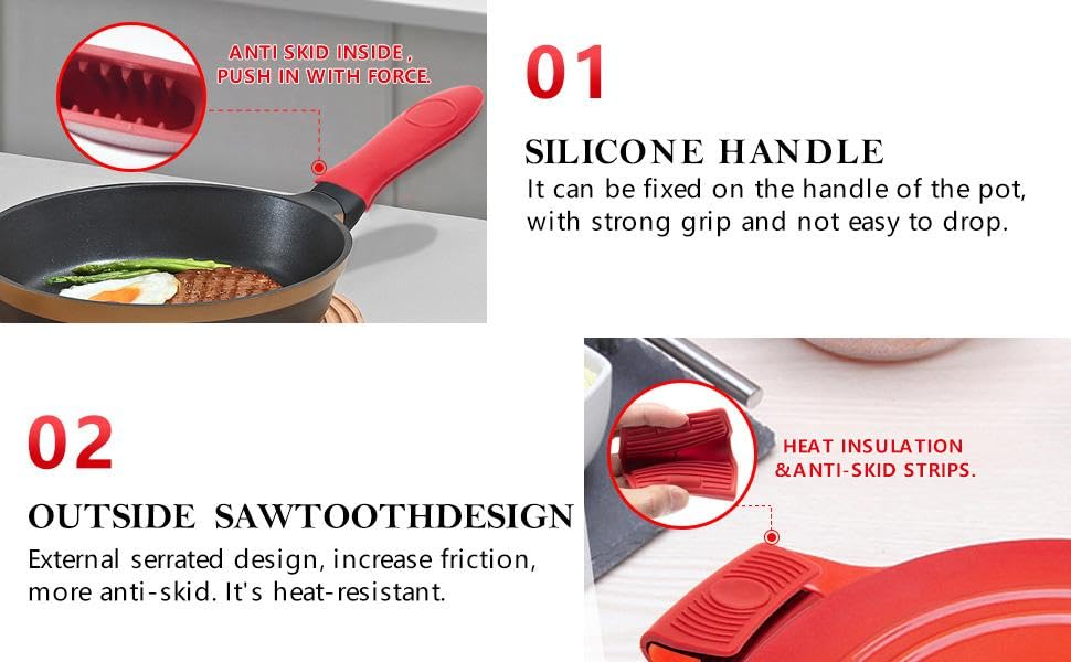 Iron Frying Pan With silicone handler