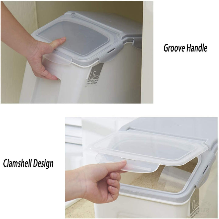 Food Containers Set Leak Proof Locking Lid, (15kg / 18L), Pack of 2