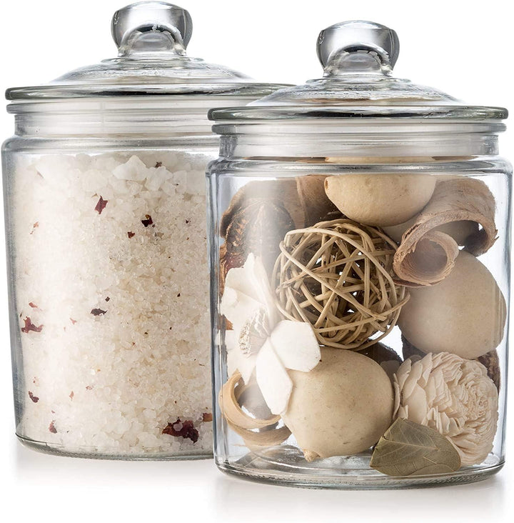 Glass Kitchen Jars with Chalk and Labels