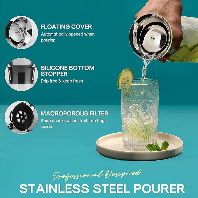 Carafe with Stainless Steel Flip-top Lid