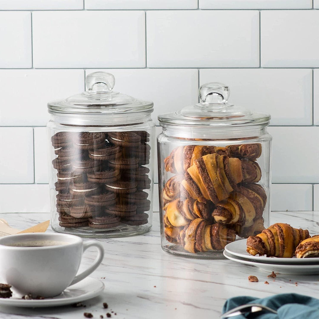 Glass Kitchen Jars with Chalk and Labels