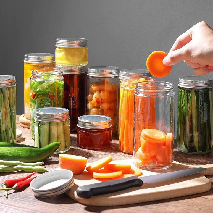 Mason Jars with Airtight Metal Regular Lids