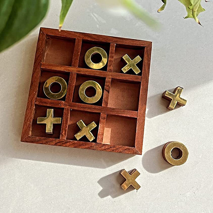 Wooden Tic Tac Toe Game