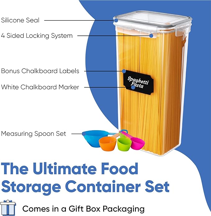 Airtight Food Storage Containers with Lids for Kitchen Organization