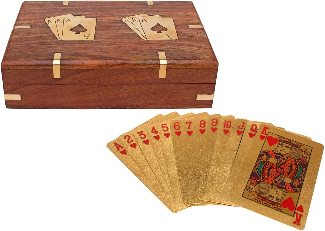 Wooden Playing Card Box 