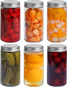 Mason Jars with Airtight Metal Regular Lids