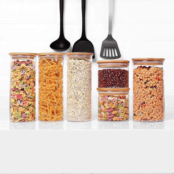 Glass Food Storage Canisters with Lid