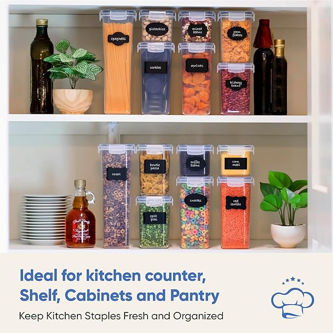 Airtight Food Storage Containers with Lids for Kitchen Organization