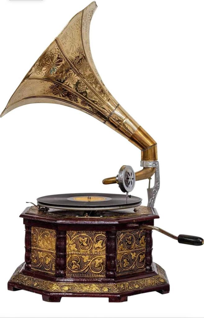 Antique Wooden Arabic Gramophone