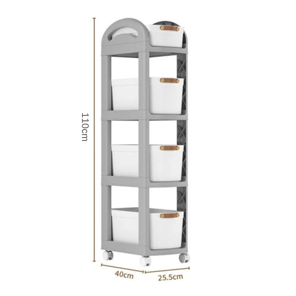 4 LAYER  ROLLING ORGANISER WITH DRAWERS AND WHEELS
