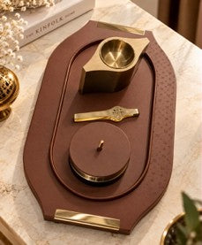 BROWN ZENITH BAKHOOR SET-OVAL