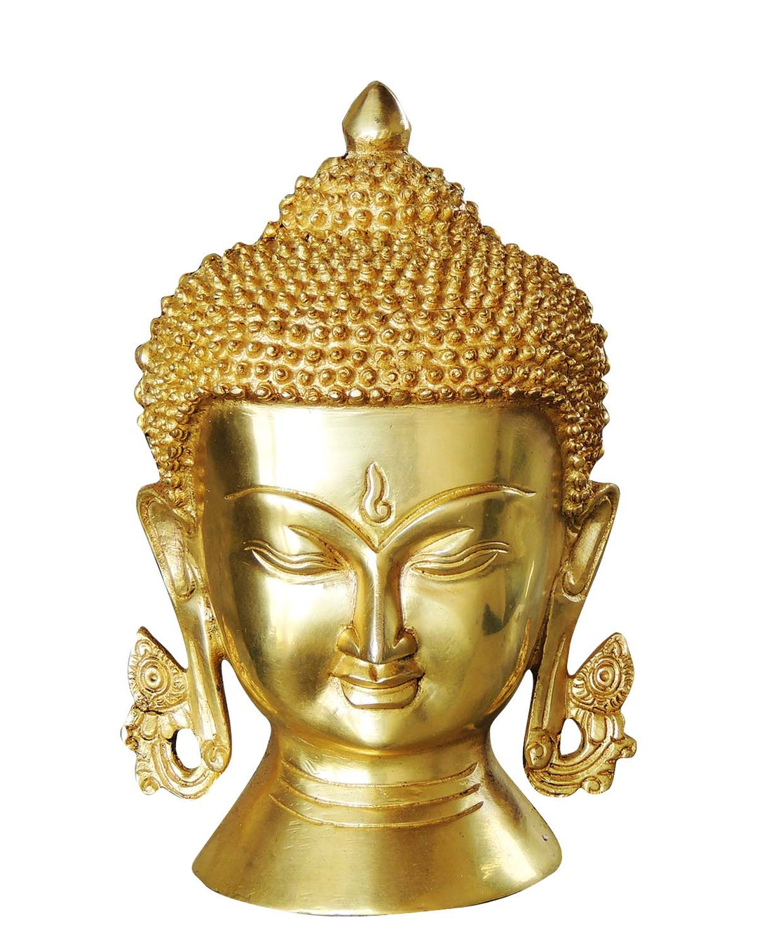 Lord Buddha Head - Brass Statue