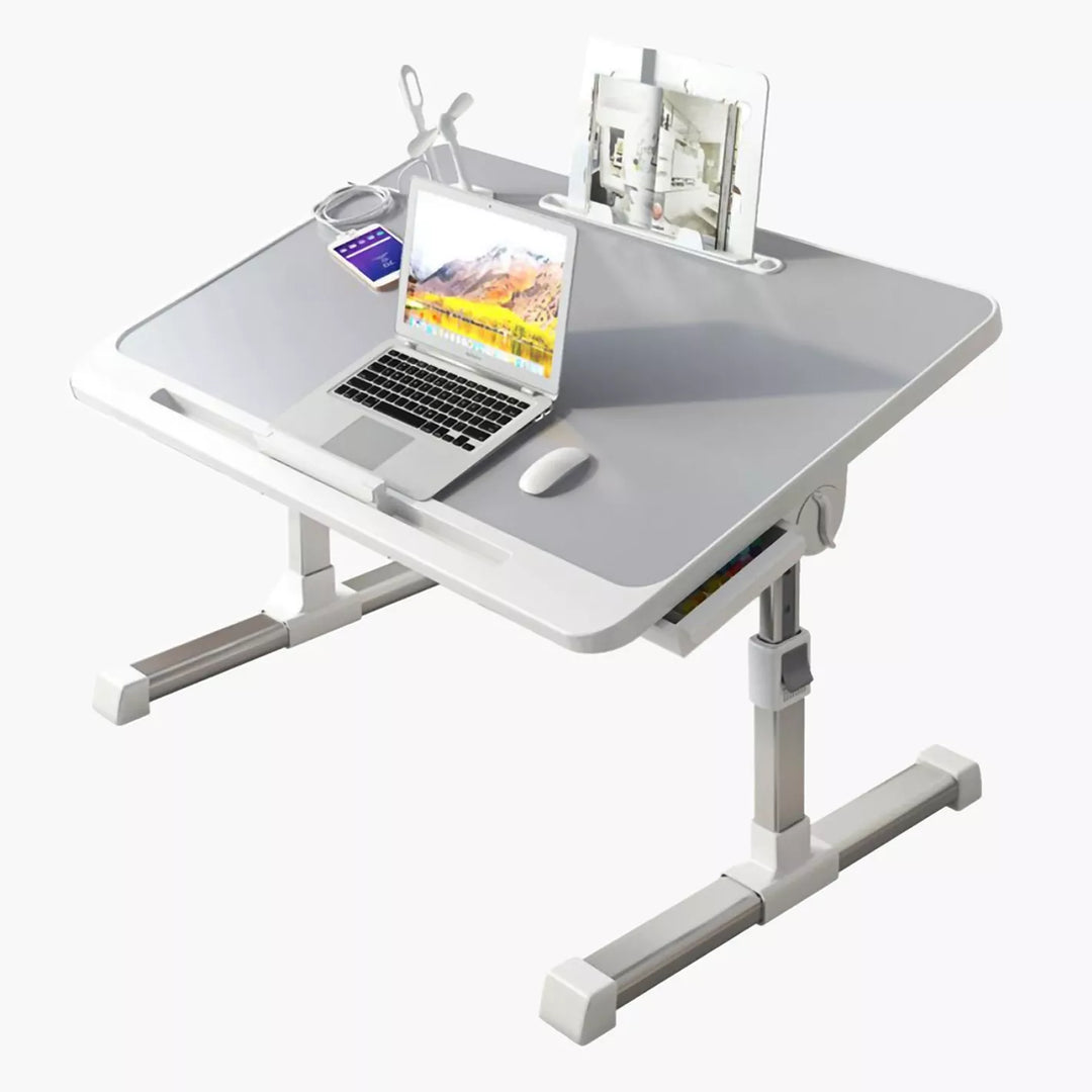 Quesera Laptop Bed Tray Office Desk with Drawer and Adjustable Height