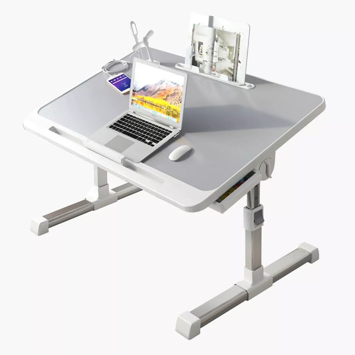 Quesera Laptop Bed Tray Office Desk with Drawer and Adjustable Height