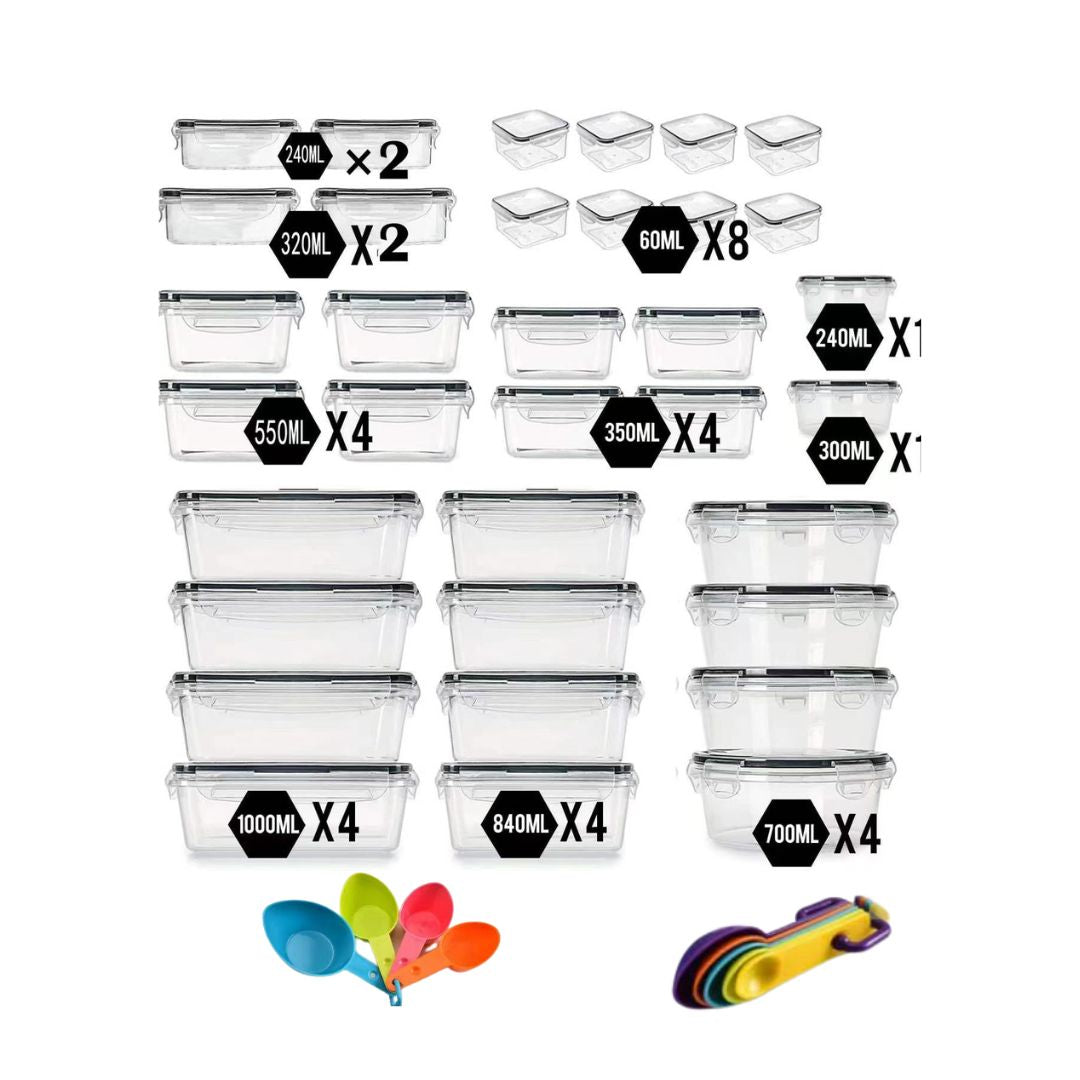 34-Piece Snap-Lock Food Storage Container Set