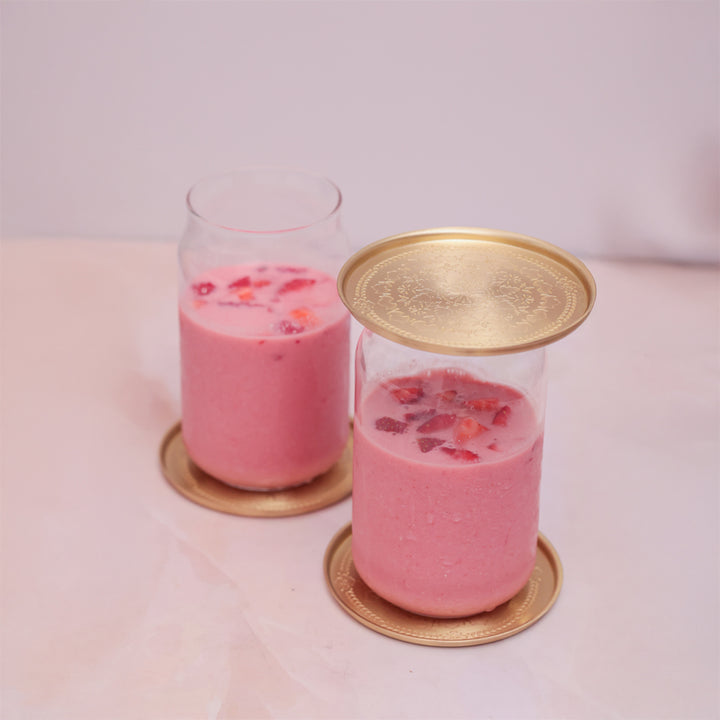 Amara  Gold Brass Coasters, set of four