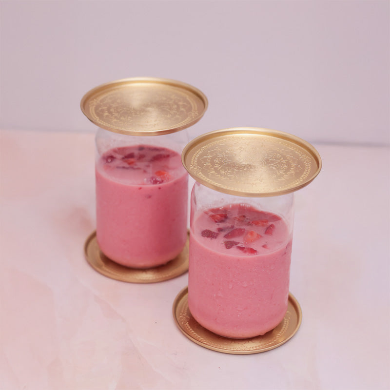 Amara  Gold Brass Coasters, set of four