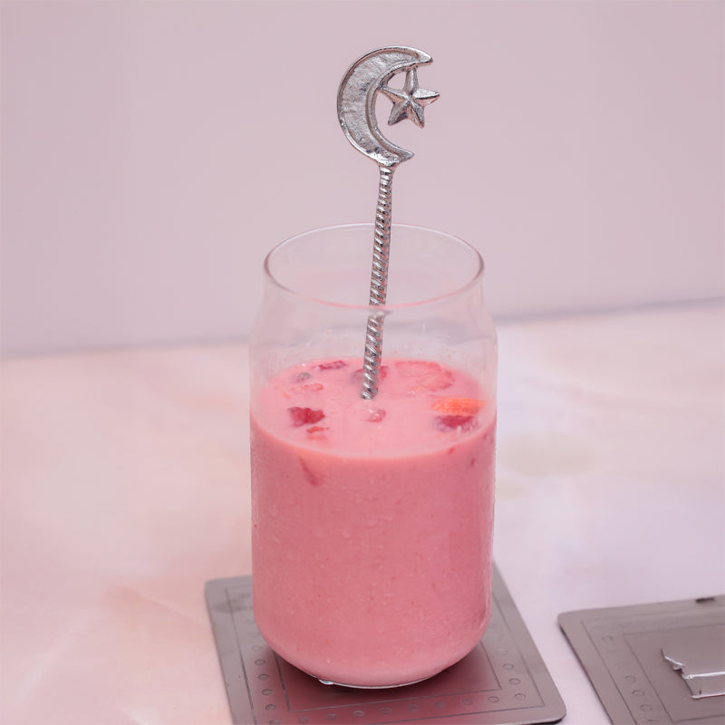 Casa Quesera Palm and Start Dessert Spoon in Silver