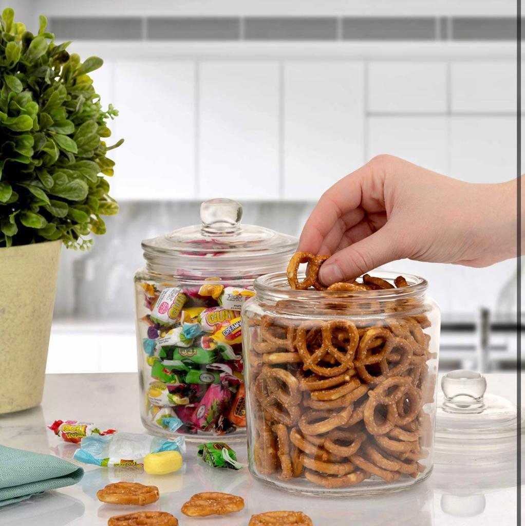 Glass Kitchen Jars with Chalk and Labels