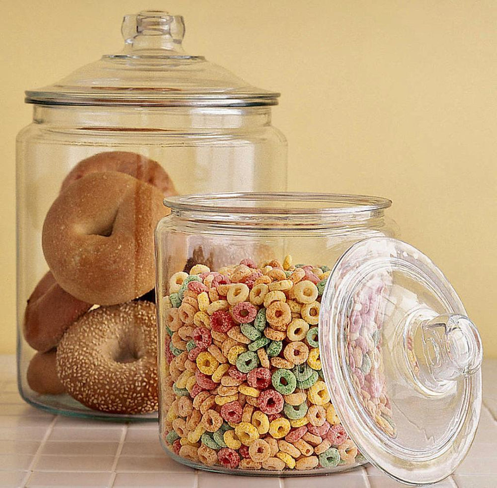 Glass Kitchen Jars with Chalk and Labels