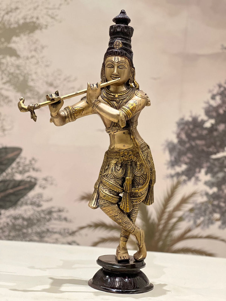 Lord Krishna in Brass