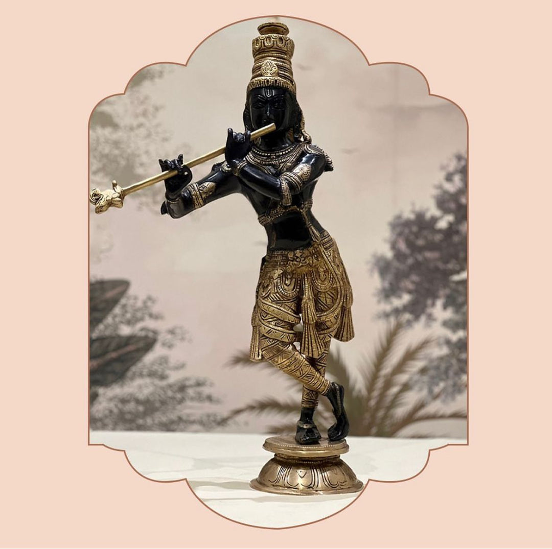 Lord Krishna in Brass