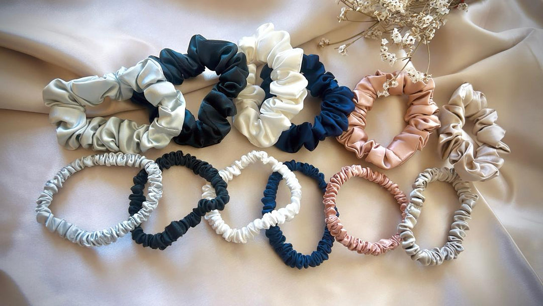 Pure Silk Scrunchies <br>(Pack of 12)