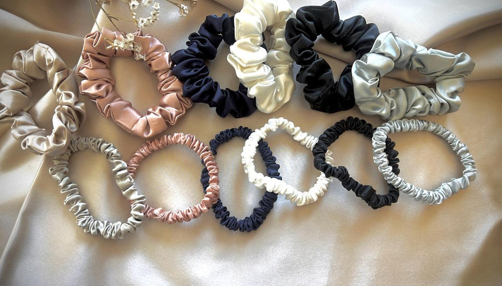 Mini Pure Silk Scrunchies